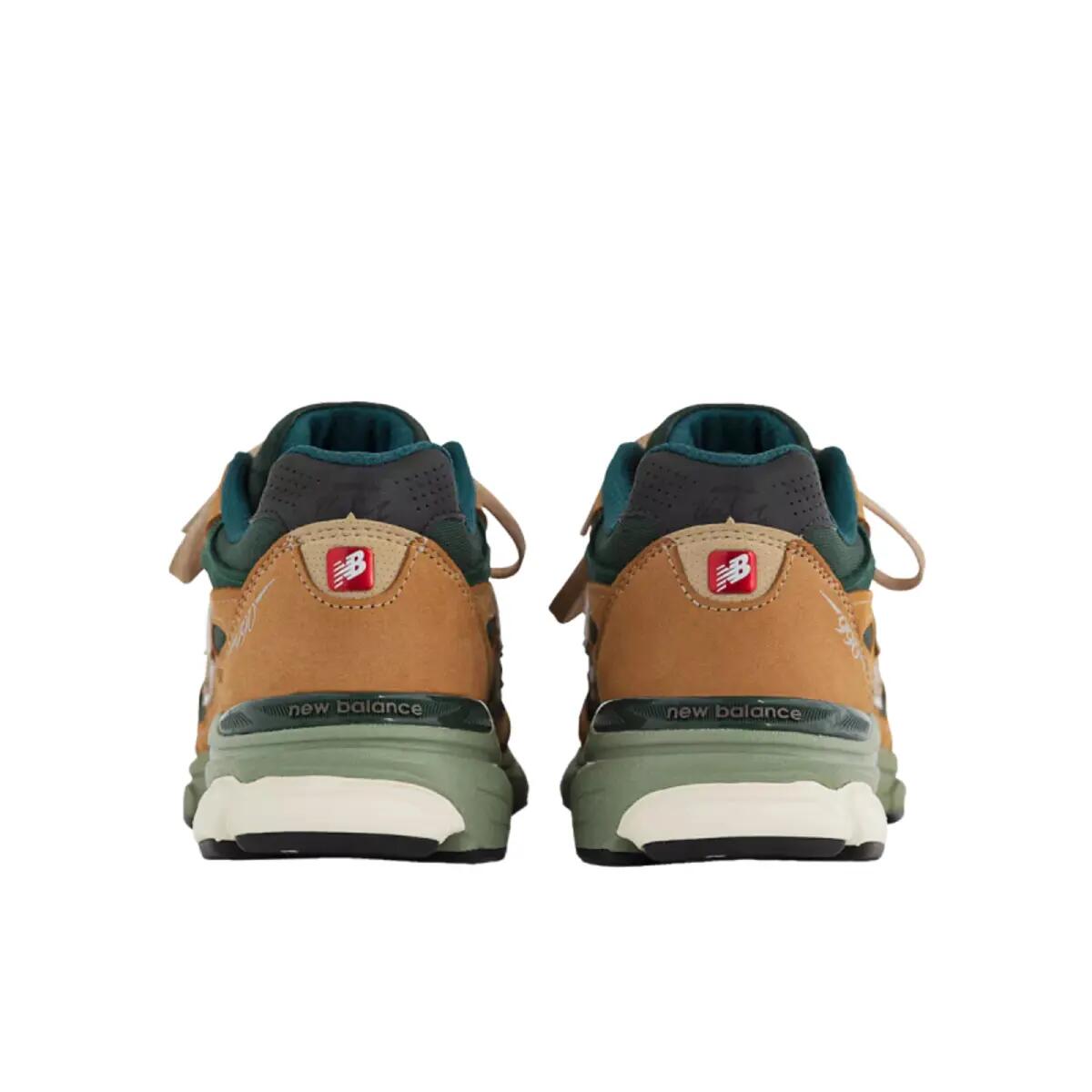 New Balance 990v3 MiUSA Tan Green 3/6