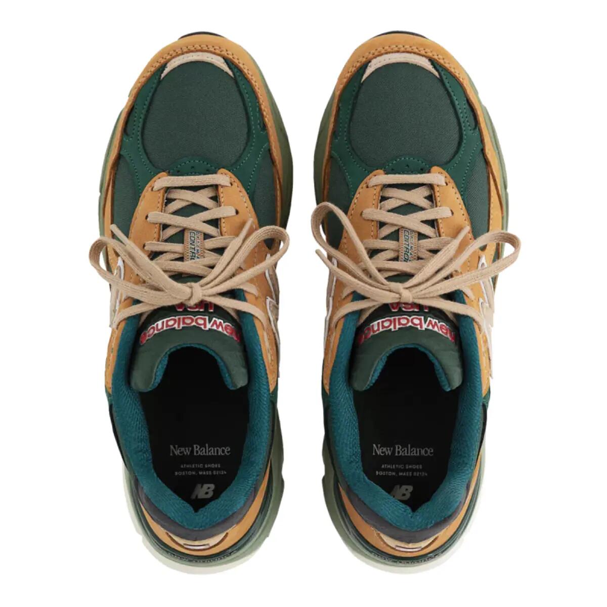 New Balance 990v3 MiUSA Tan Green 2/6