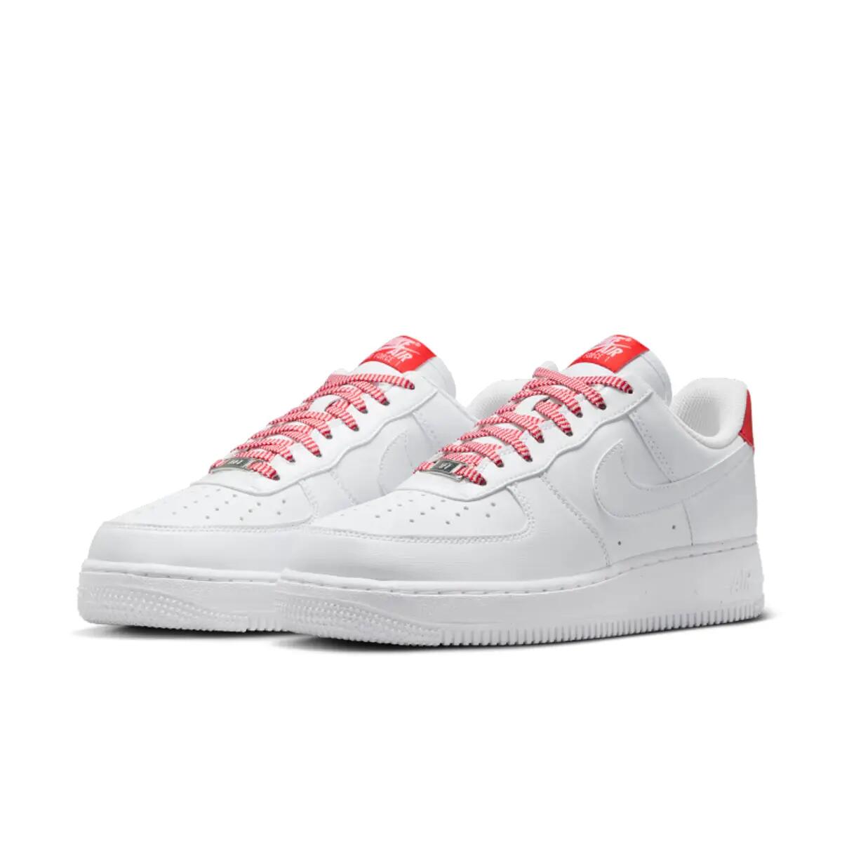 Nike Air Force 1 Low '07 White Pink Foam Metallic Silver Light Crimson (Women's) 4/6
