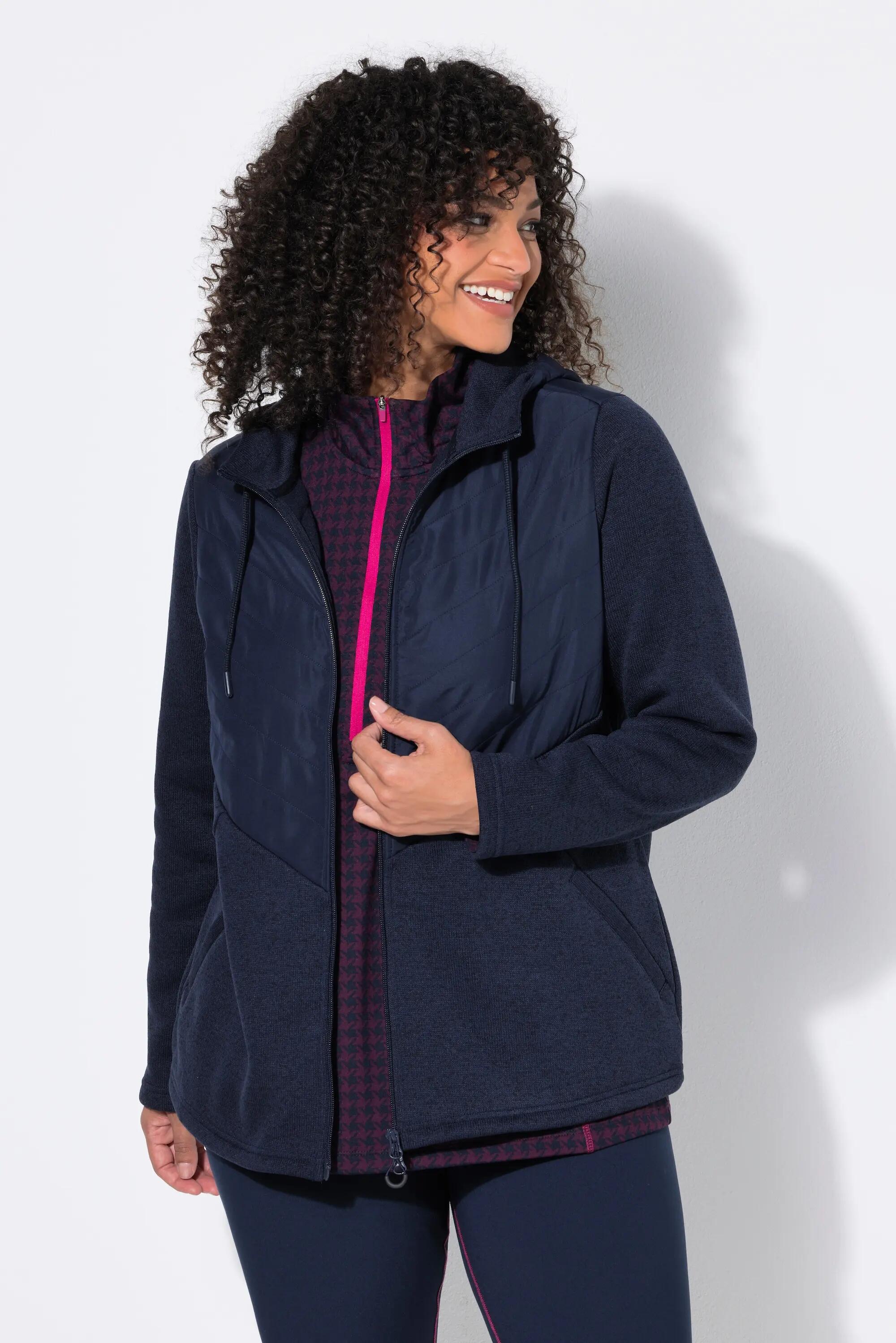 Femme Veste en maille et polaire zip capuche 6/7