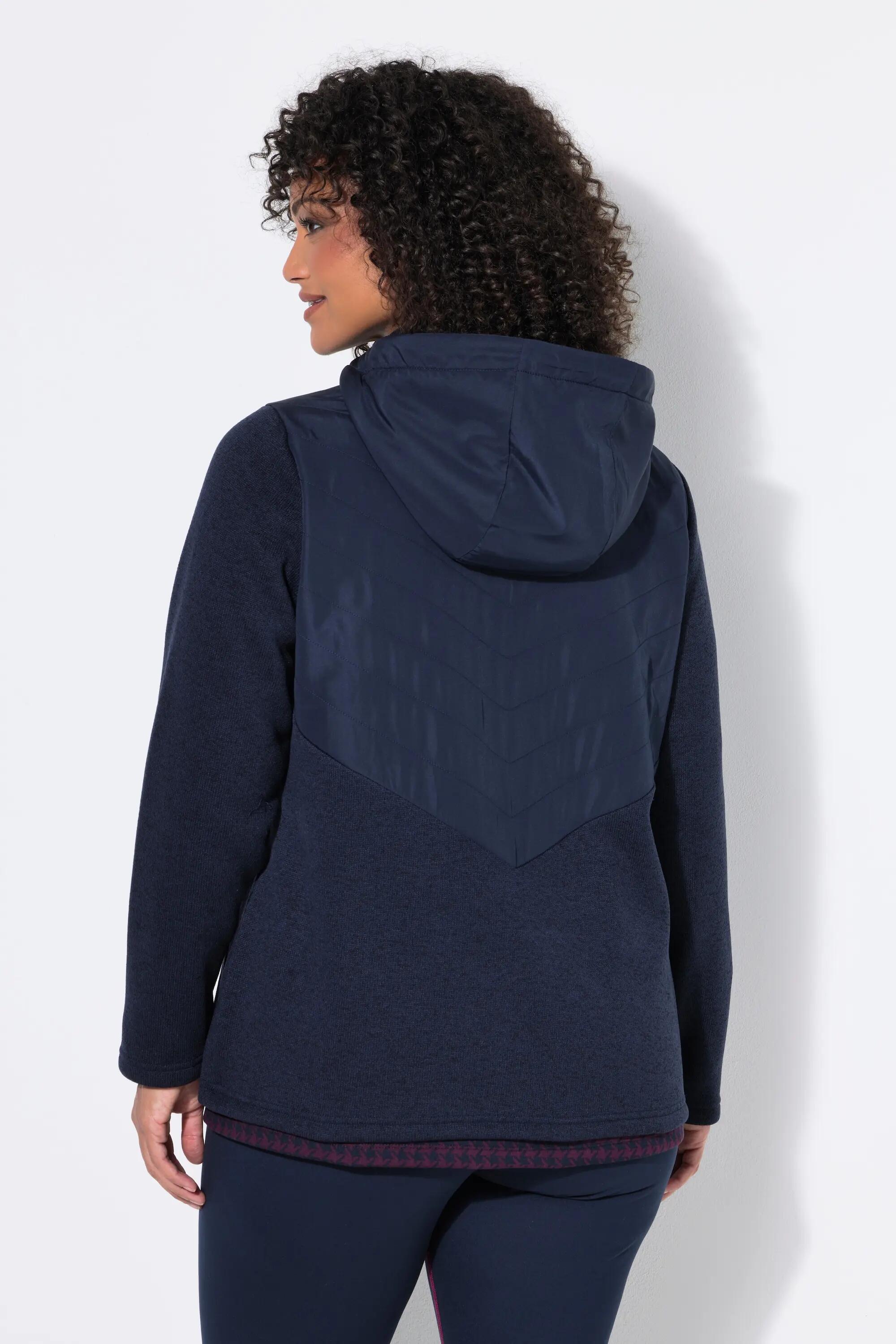 Femme Veste en maille et polaire zip capuche 2/7