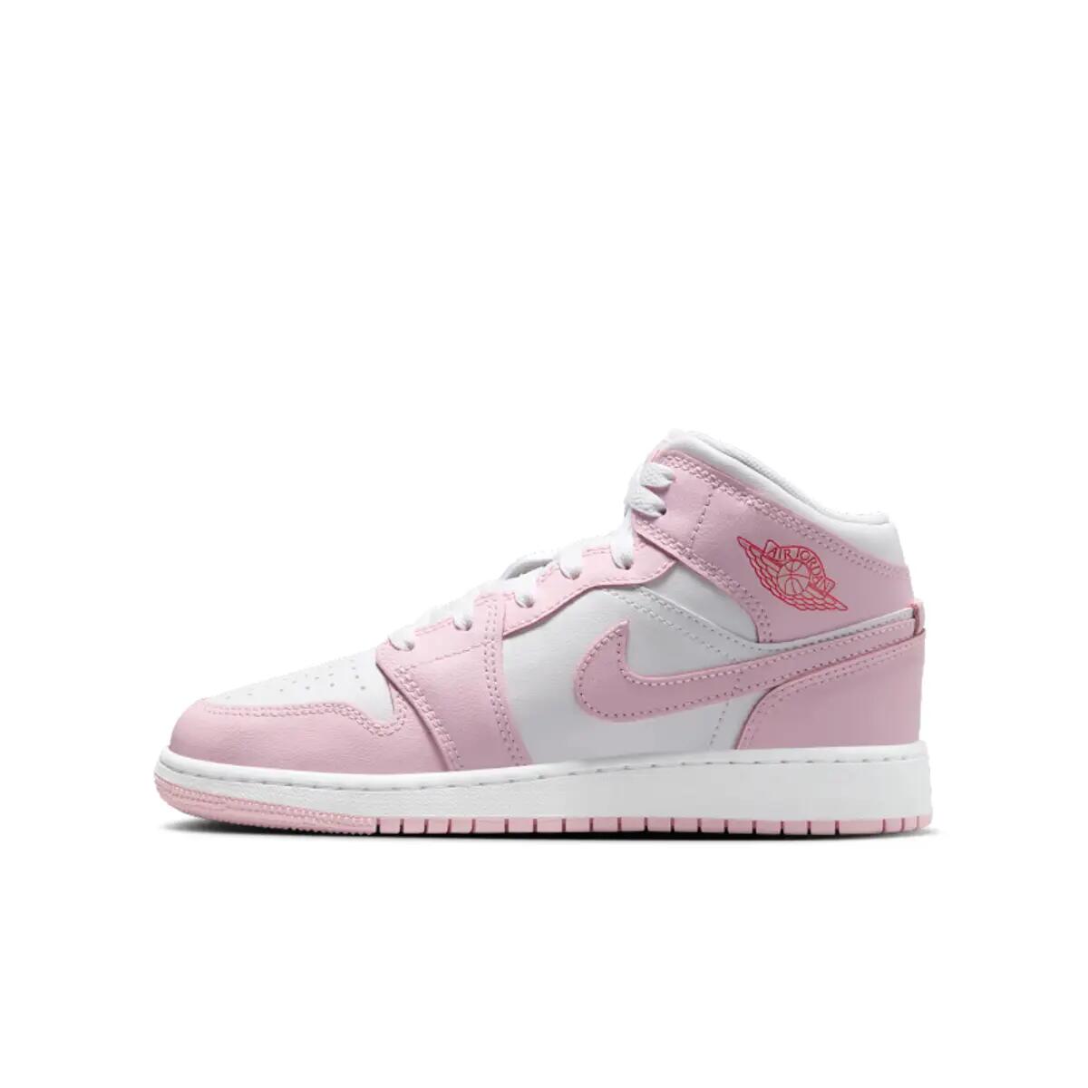 Jordan 1 Mid Pink Foam Fire Red (GS) 3/6