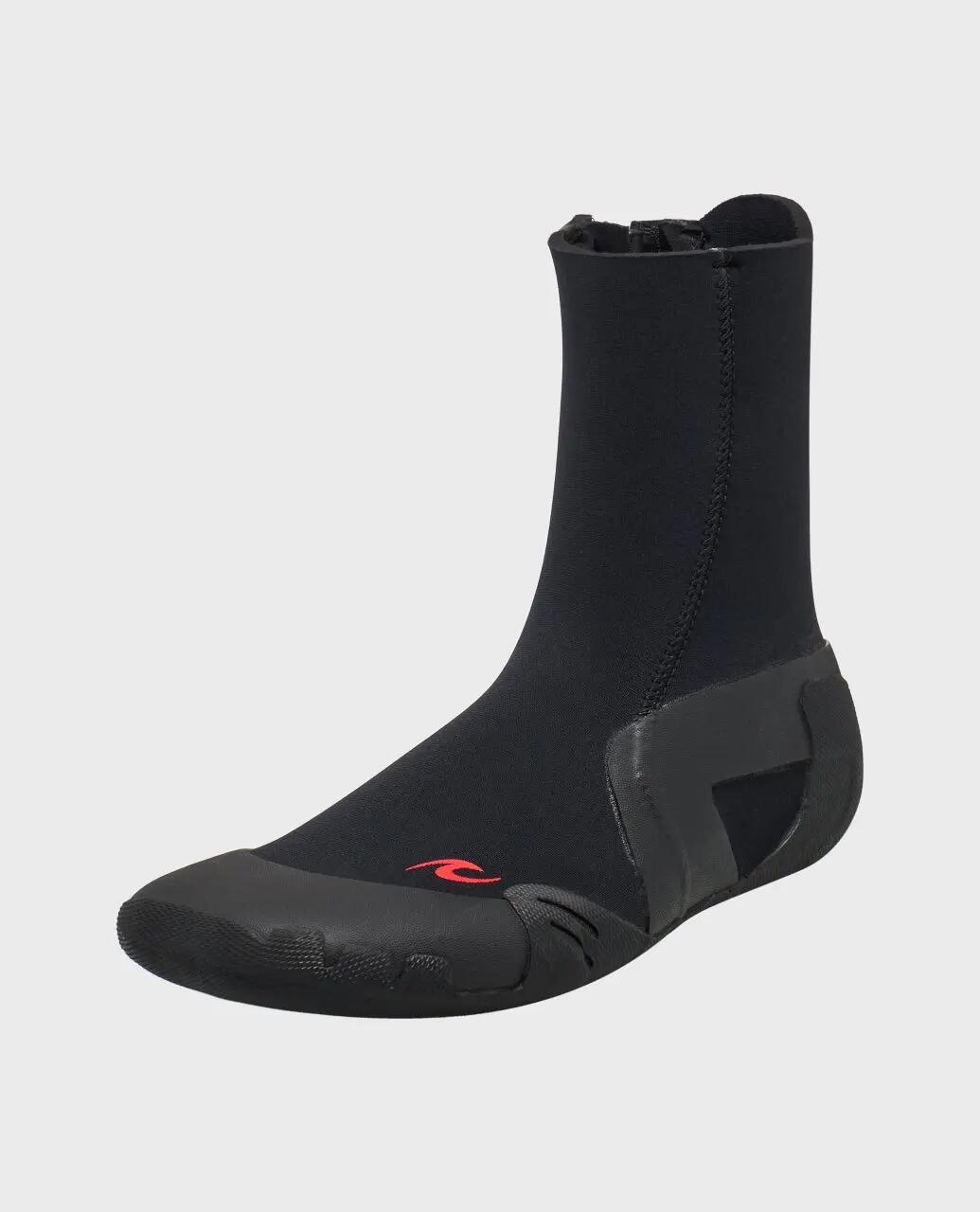 Surf-Boots Herren Omega 5 mm Rundzehen mit seitlichem Reißverschluss - Noir 2/4
