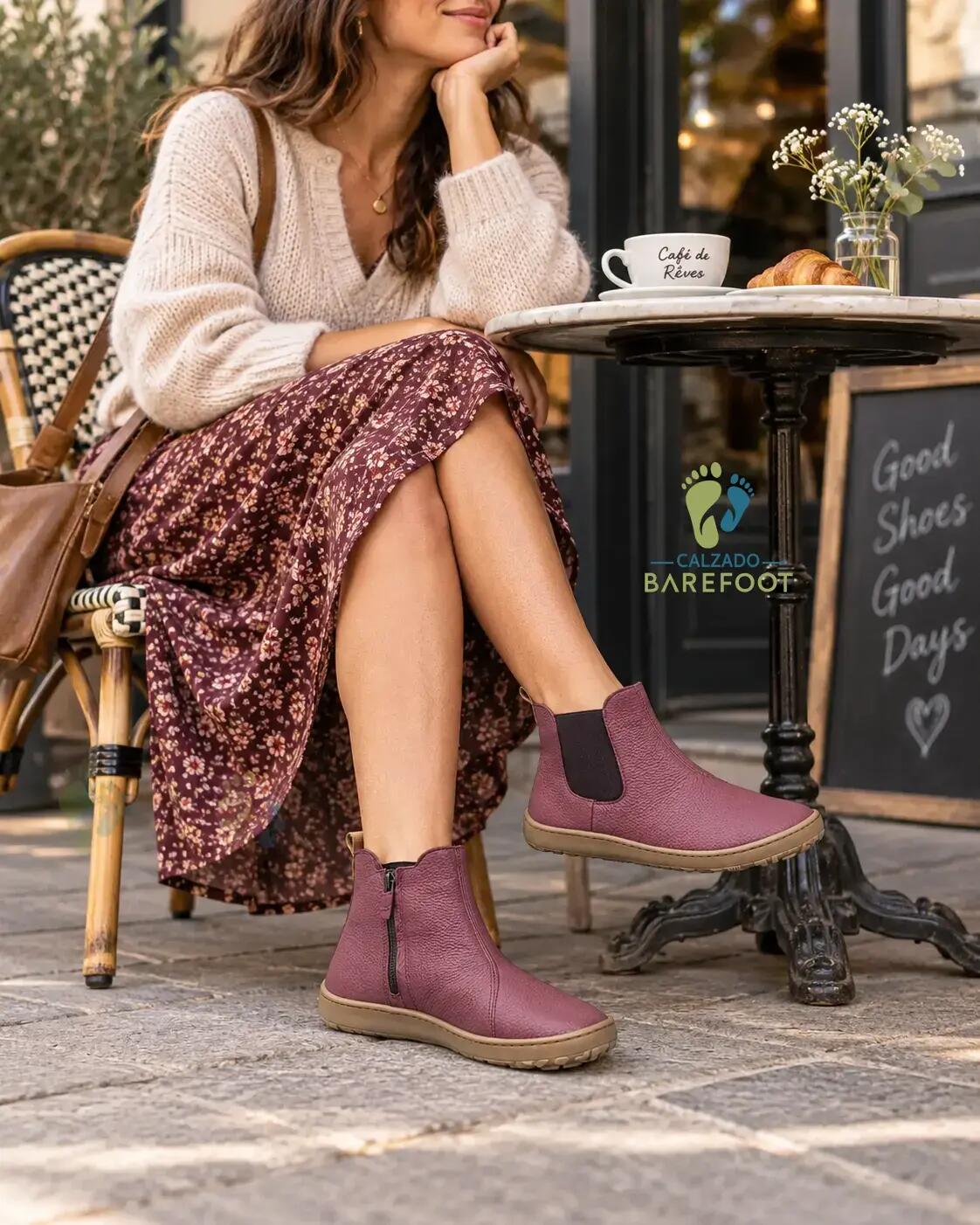 Froddo Barefoot Botines Chelsea Burdeos - Talla 37 2/6