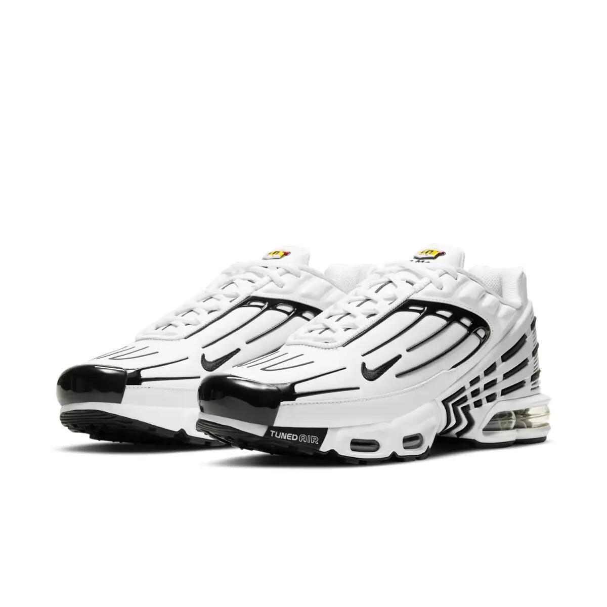 Buty Nike Air Max Plus 3 Skórzane Białe/Czarne 5/6