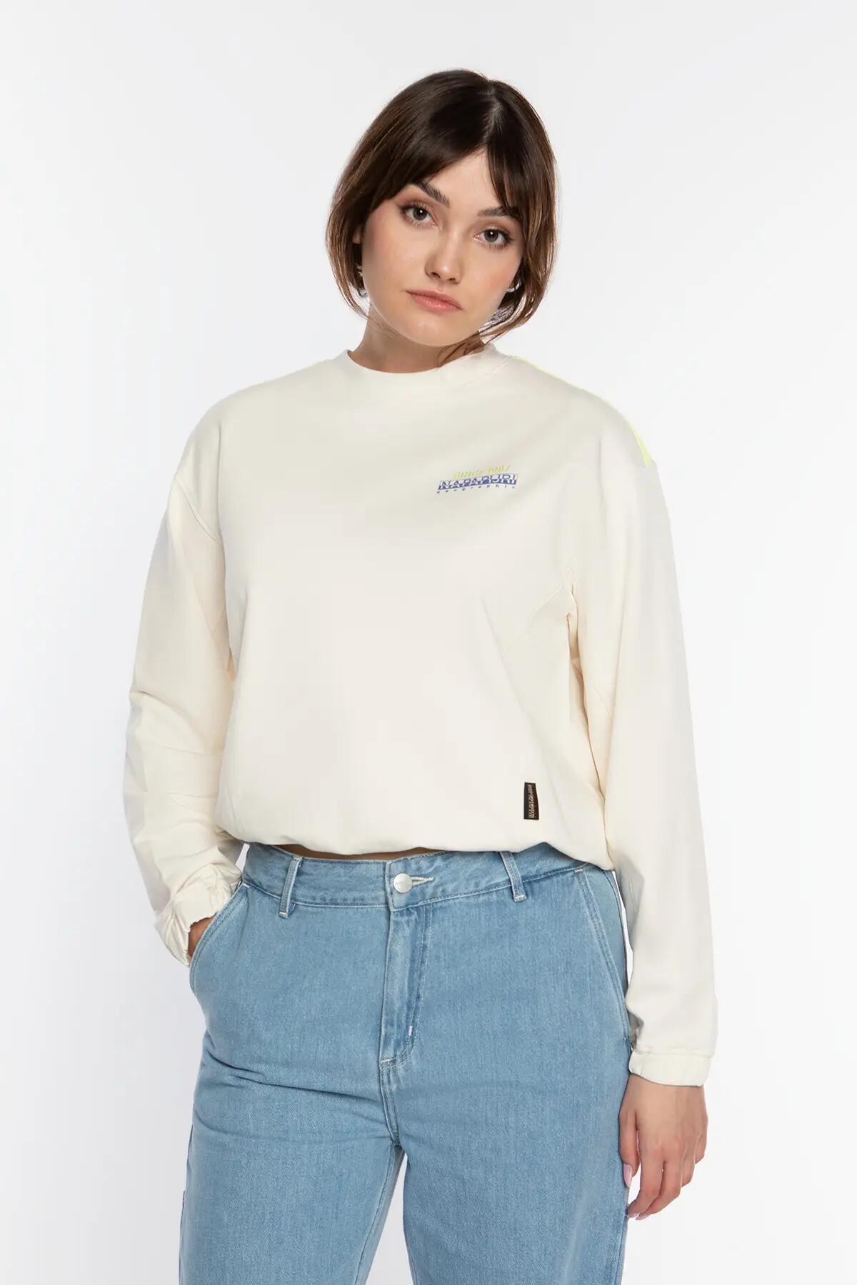 BLUZA DAMSKA NAPAPIJRI B-KEITH C W WHITE WHISPER NP0A4HNZN1A1 KOLOR BEŻOWY 3/5