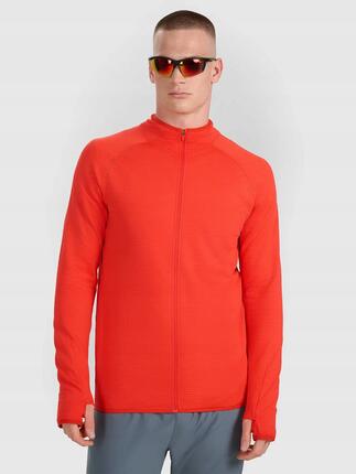 BLUZA MĘSKA 4F SPORTOWA TRENINGOWA SZYBKOSCHNĄCA TFSWM575 XL KOLOR CZERWONY