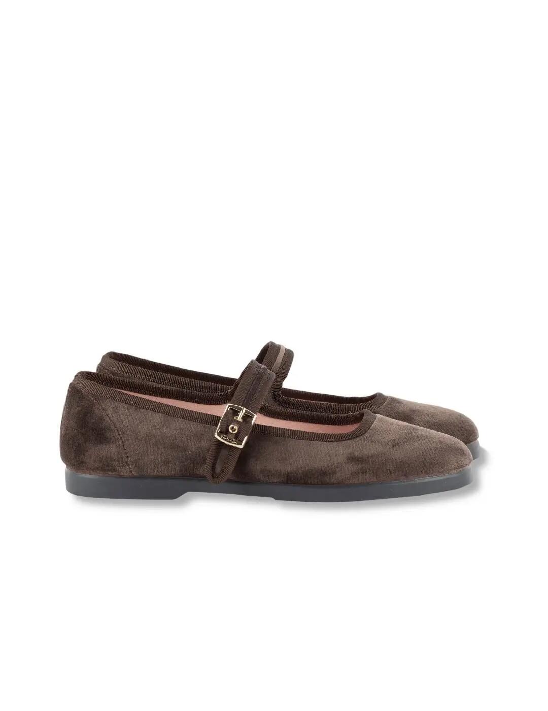 Pointes-de-pied pour femme Victoria Vison Marron. 6/6