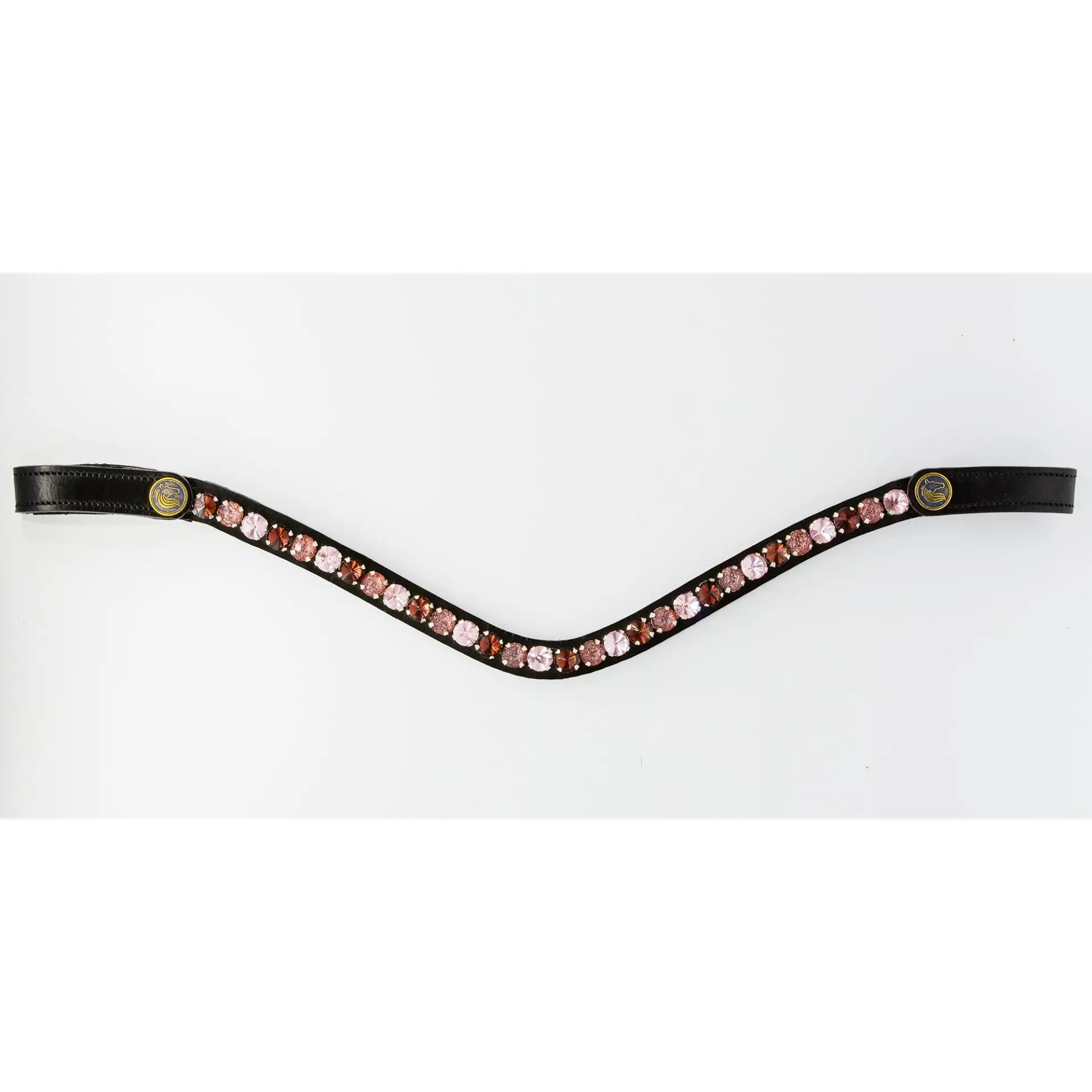 Frontal pour cheval motif champing rose Bridlery 2/4