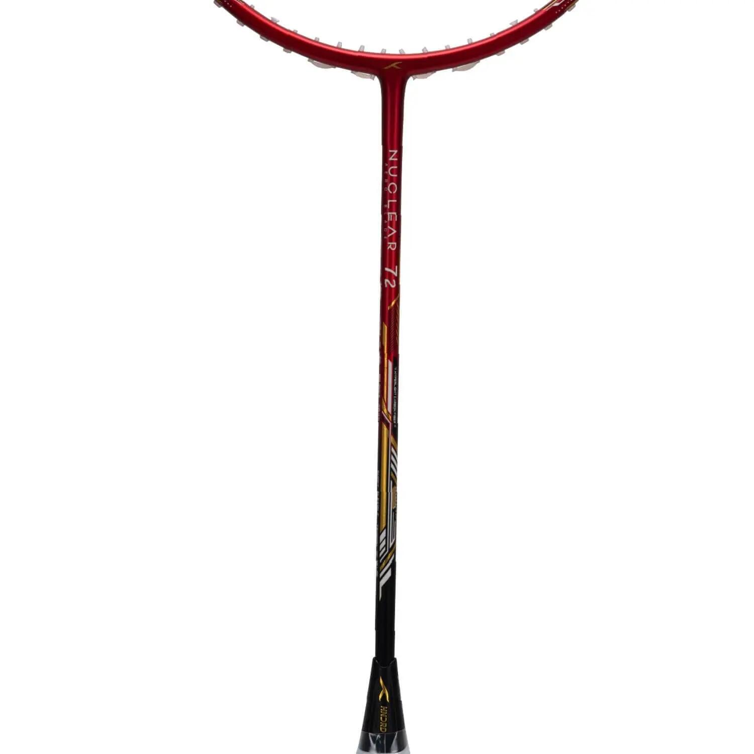 Unisex Badmintonschläger Hundred Nuclear 72 - Dunkelrot/Schwarz/Gold 9/9