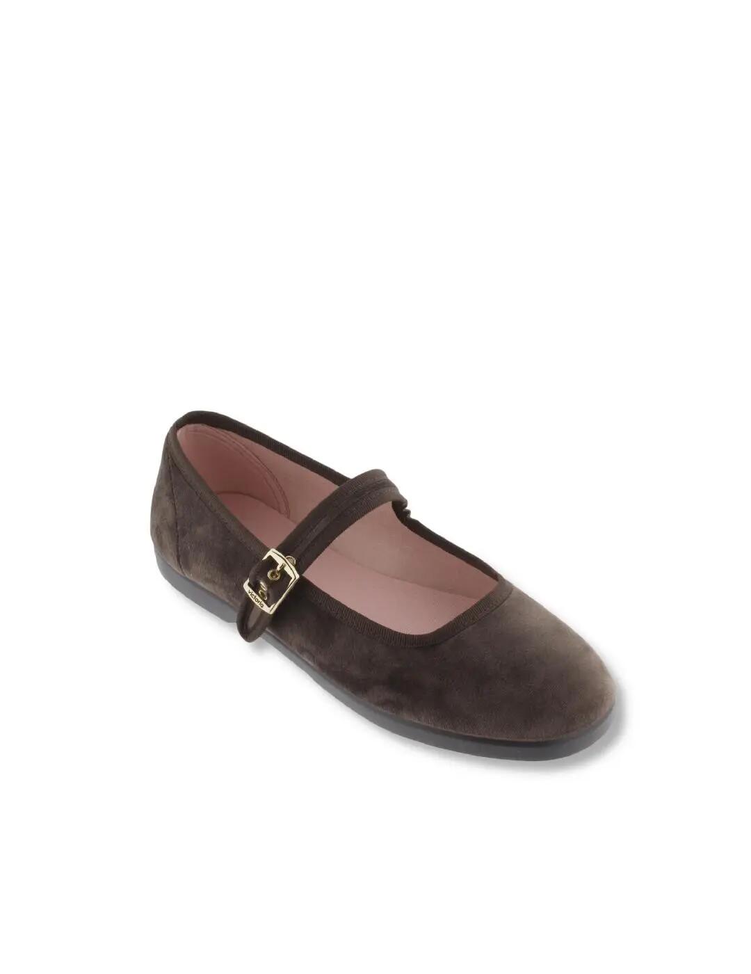 Pointes-de-pied pour femme Victoria Vison Marron. 3/6