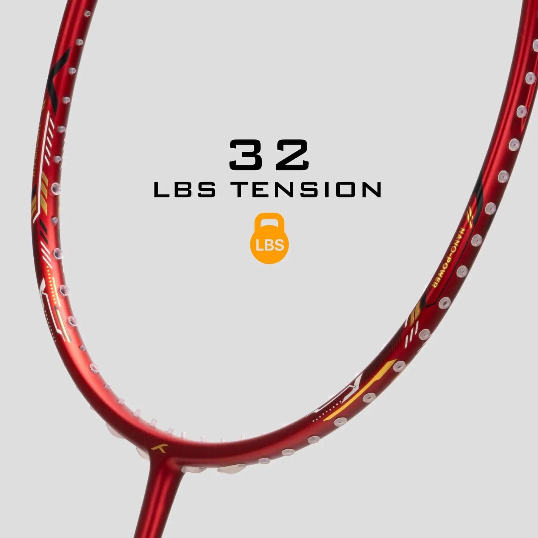 Unisex Badmintonschläger Hundred Nuclear 72 - Dunkelrot/Schwarz/Gold 5/9
