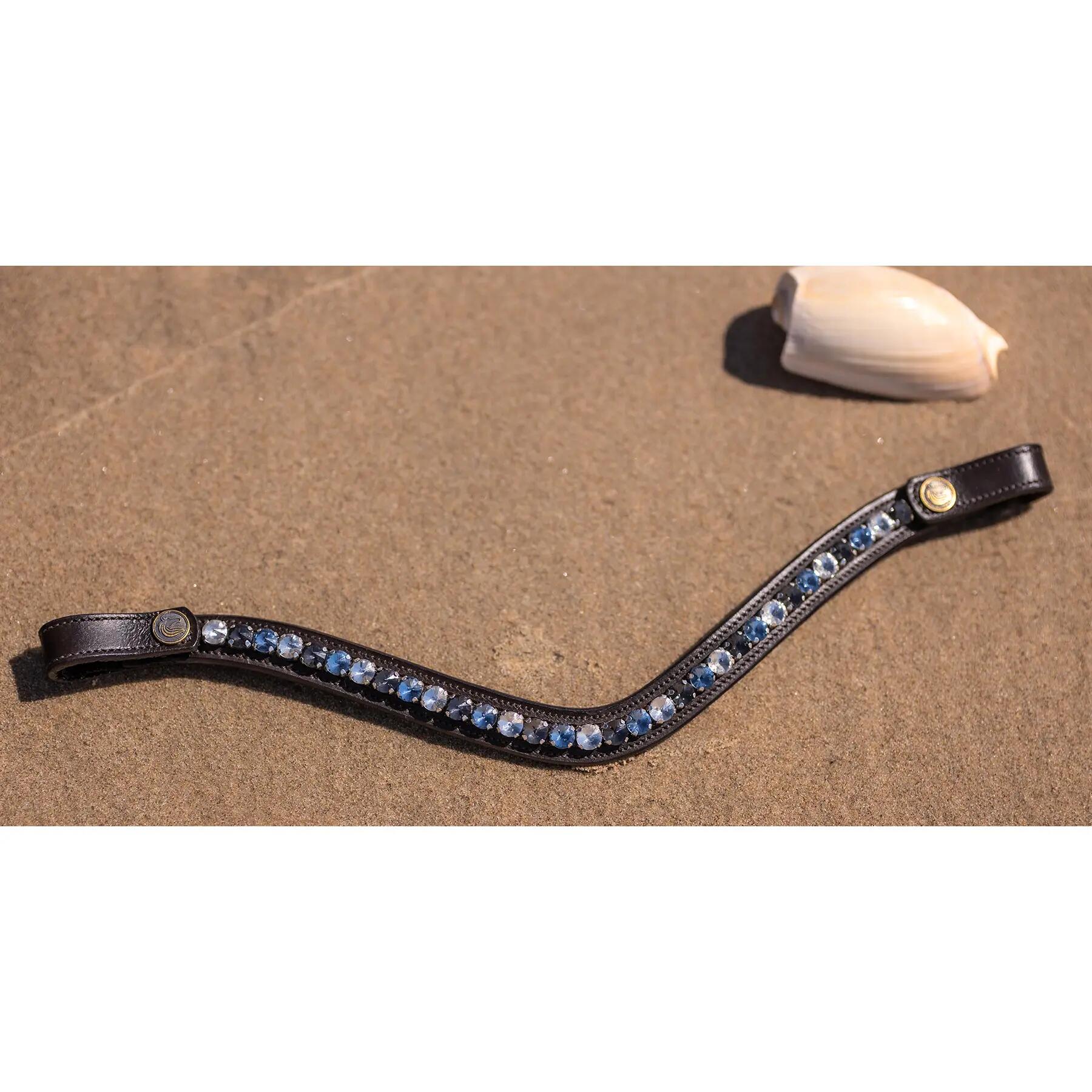 Frontal pour cheval motif crystal blue Bridlery 3/3