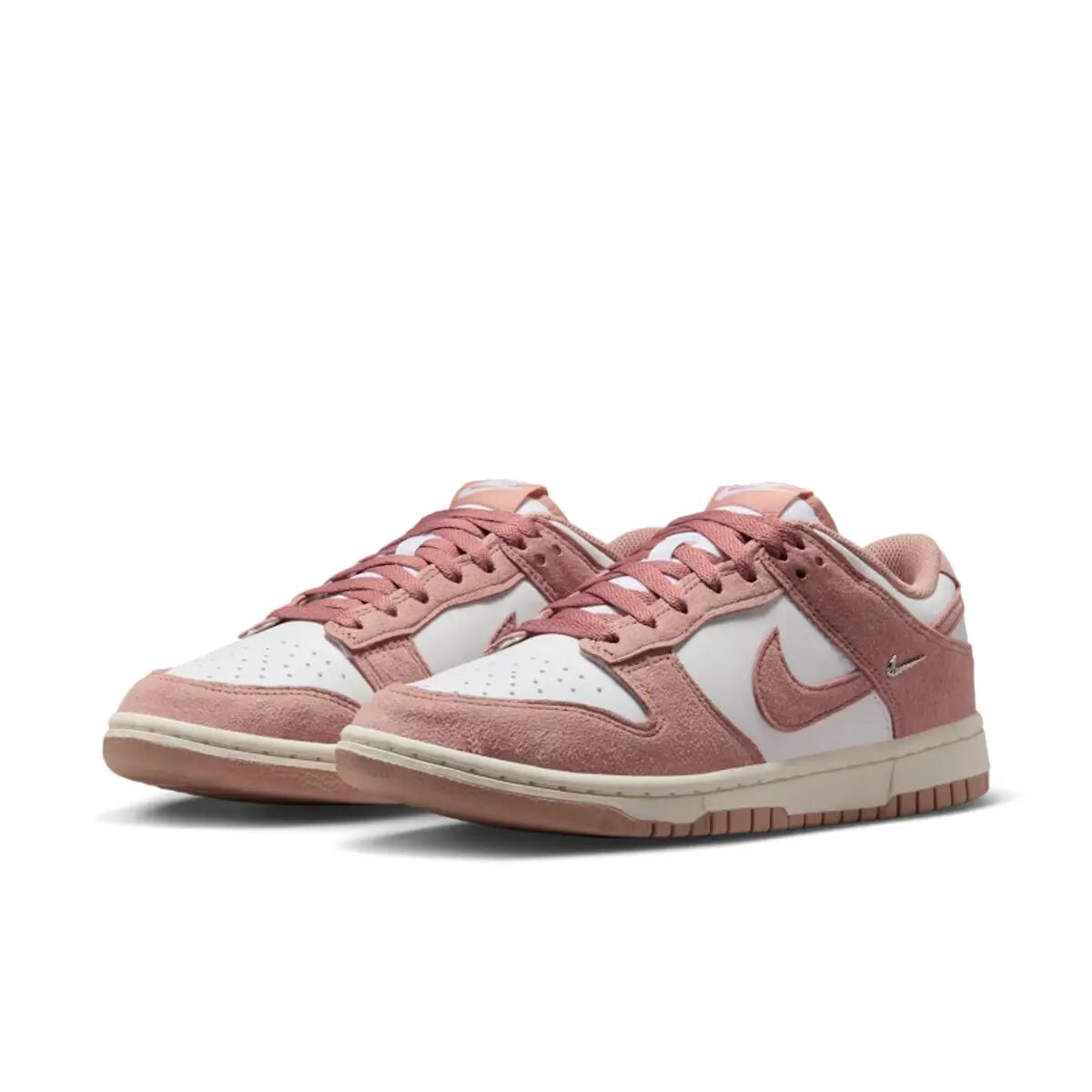 Nike Dunk Low Rose Whisper Gold Mini Swoosh (Women's) 5/6