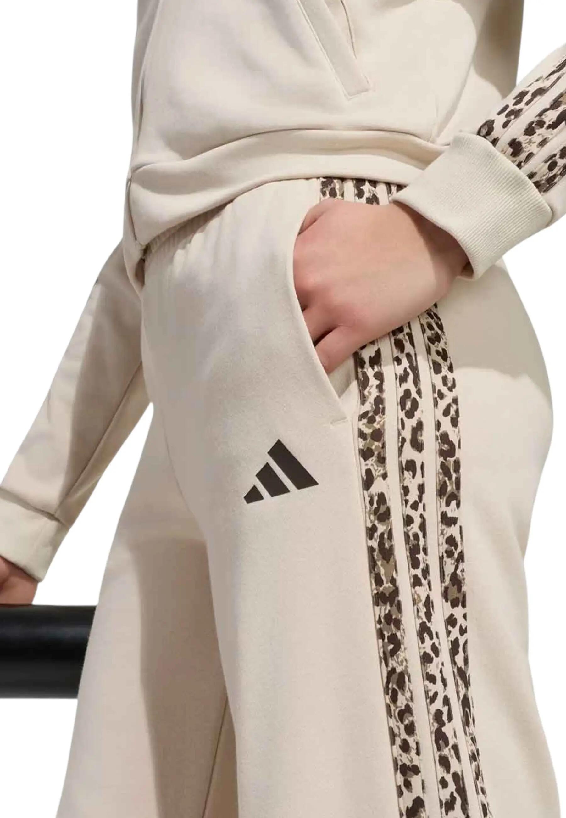 Pantalone ragazza adidas animal - beige 2/4