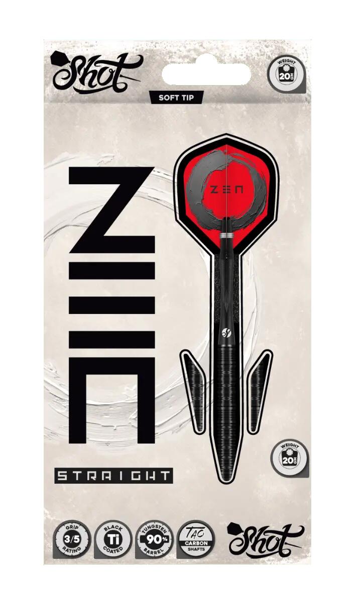 Zen Straight 90% Tungsten Softtip Dartpijlen 5/6