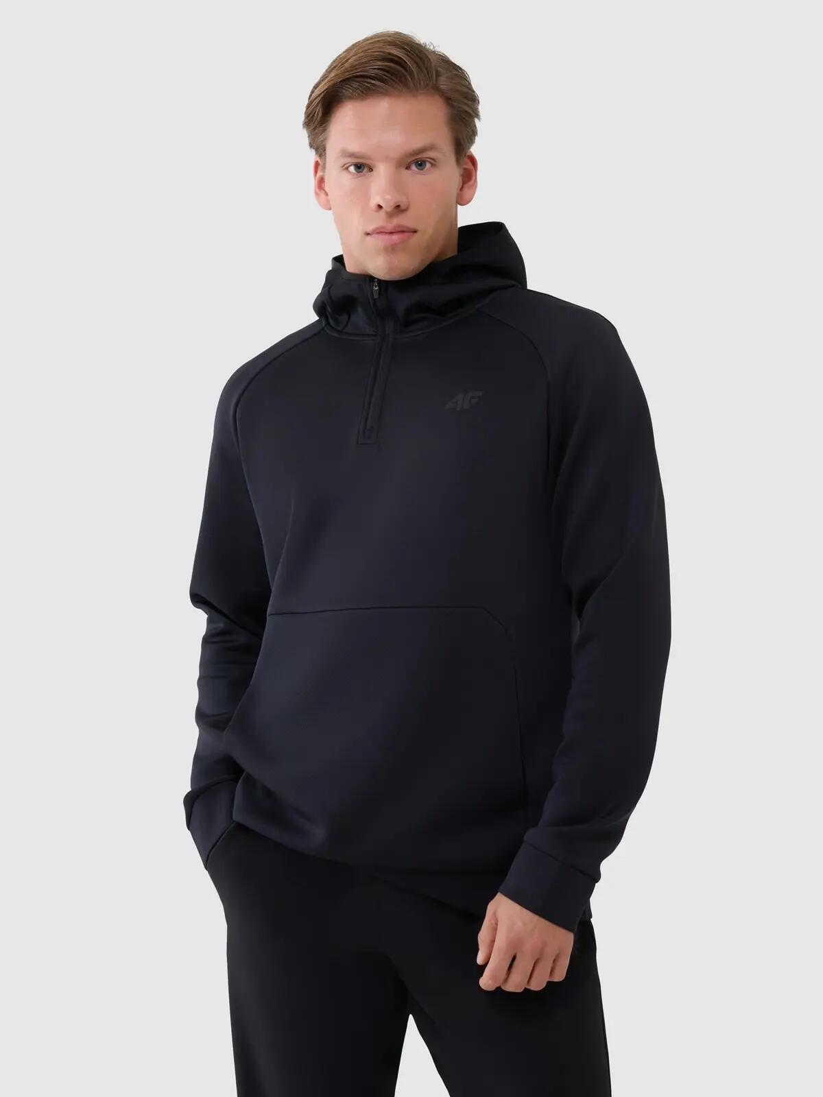 BLUZA MĘSKA 4F TRENINGOWA SZYBKOSCHNĄCA XXL TFSWM457 KOLOR CZARNY