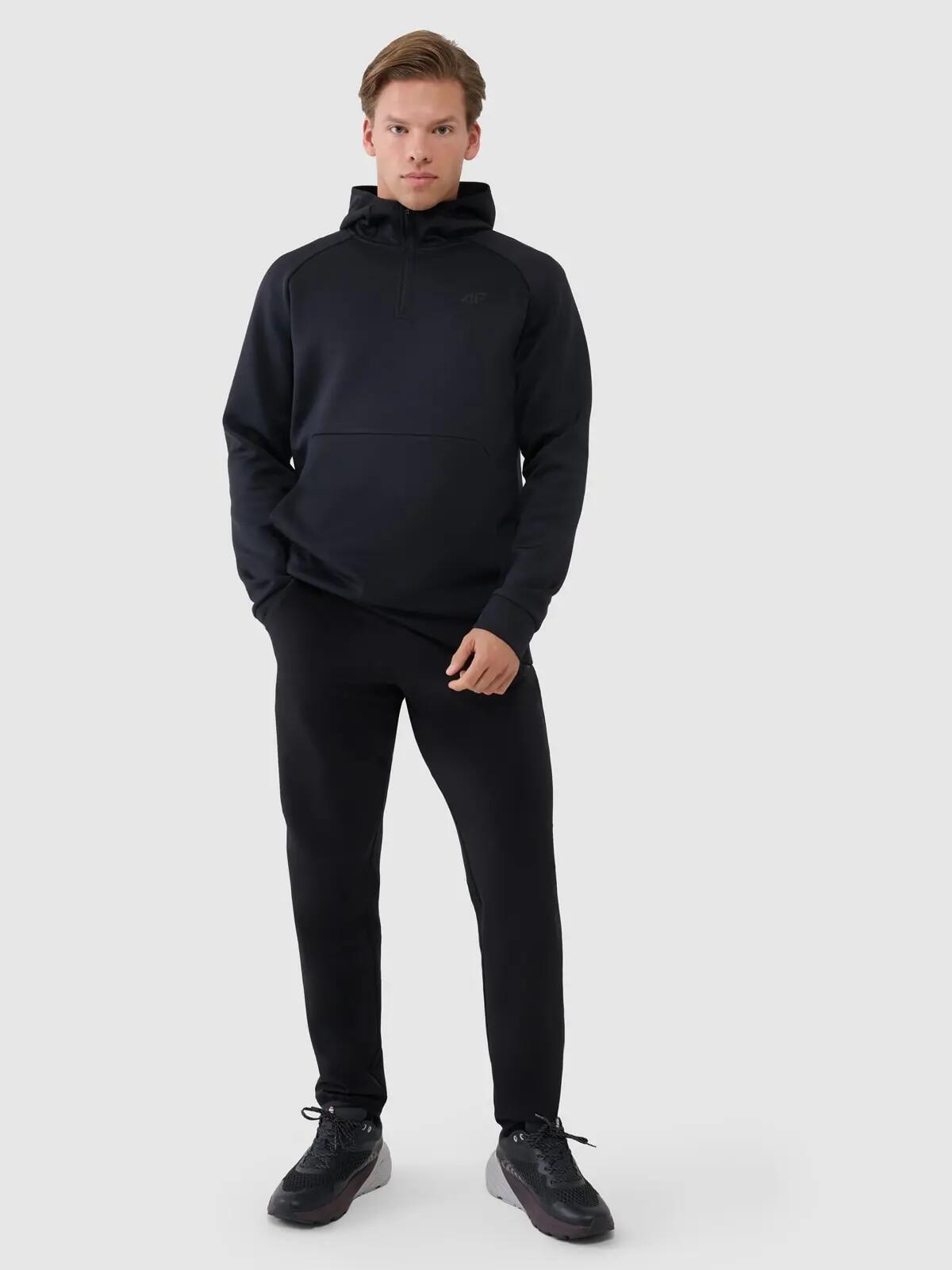 BLUZA MĘSKA 4F TRENINGOWA SZYBKOSCHNĄCA M TFSWM457  KOLOR CZARNY 4/9