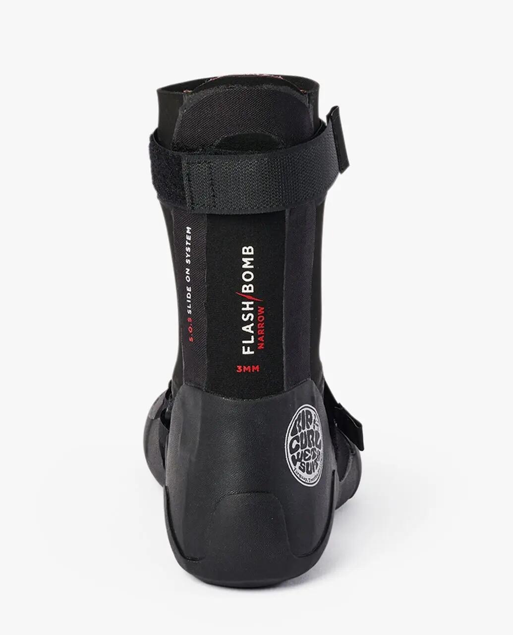 Chaussons de surf Homme Flashbomb 5 mm coupe ajustée orteils séparés - Noir 4/7