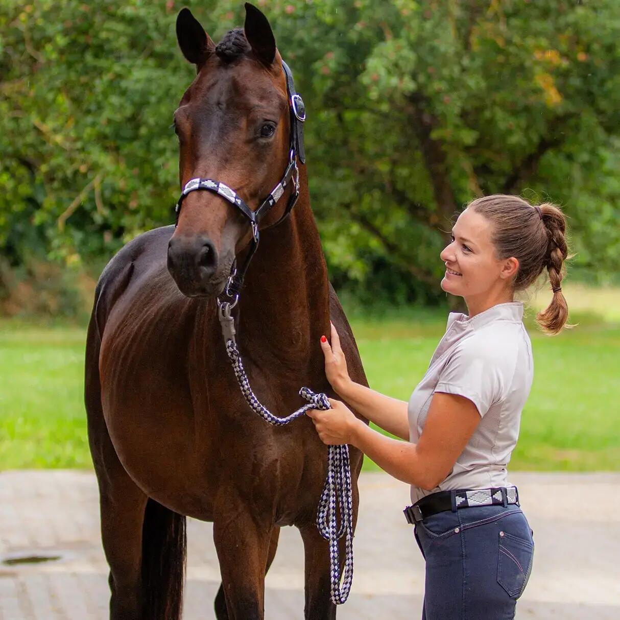 Licol en cuir pour cheval Bridlery 3/3
