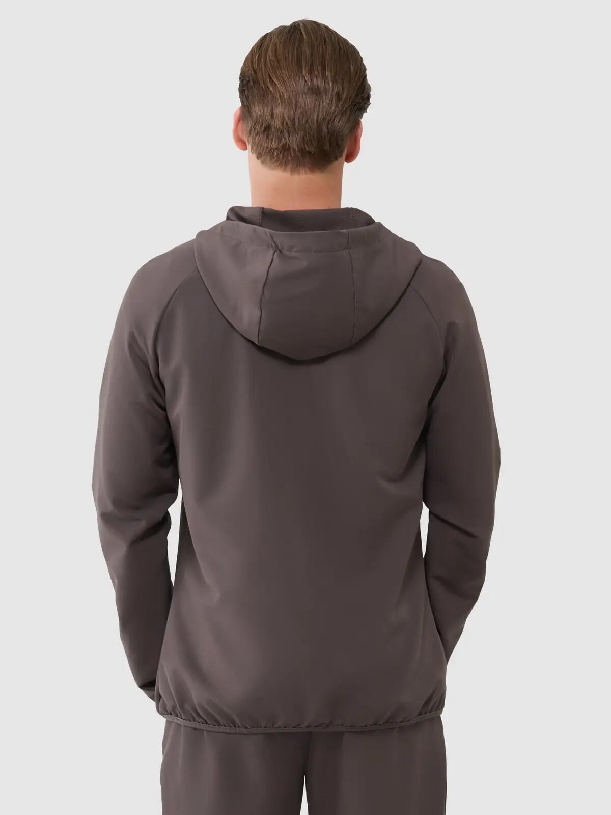 BLUZA MĘSKA 4F TRENINGOWA SZYBKOSCHNĄCA ROZPINANA TFSWM458  KOLOR BRĄZOWY 7/11
