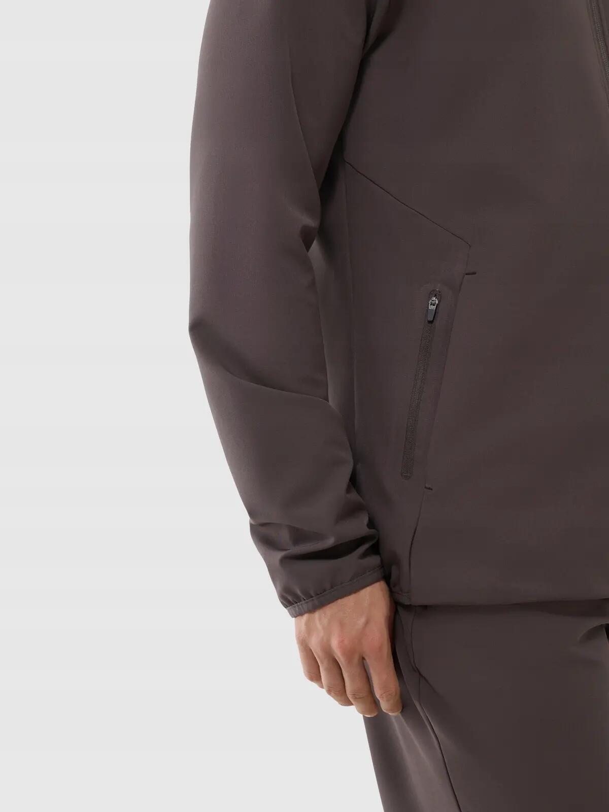 BLUZA MĘSKA 4F TRENINGOWA SZYBKOSCHNĄCA ROZPINANA TFSWM458  KOLOR BRĄZOWY 6/11