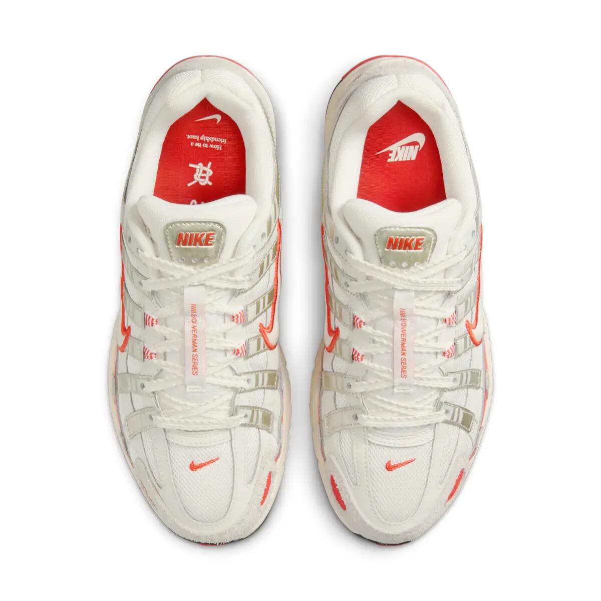 Nike P-6000 Sail Pale Ivory Light Bone Picante Red (Women's) 4/6
