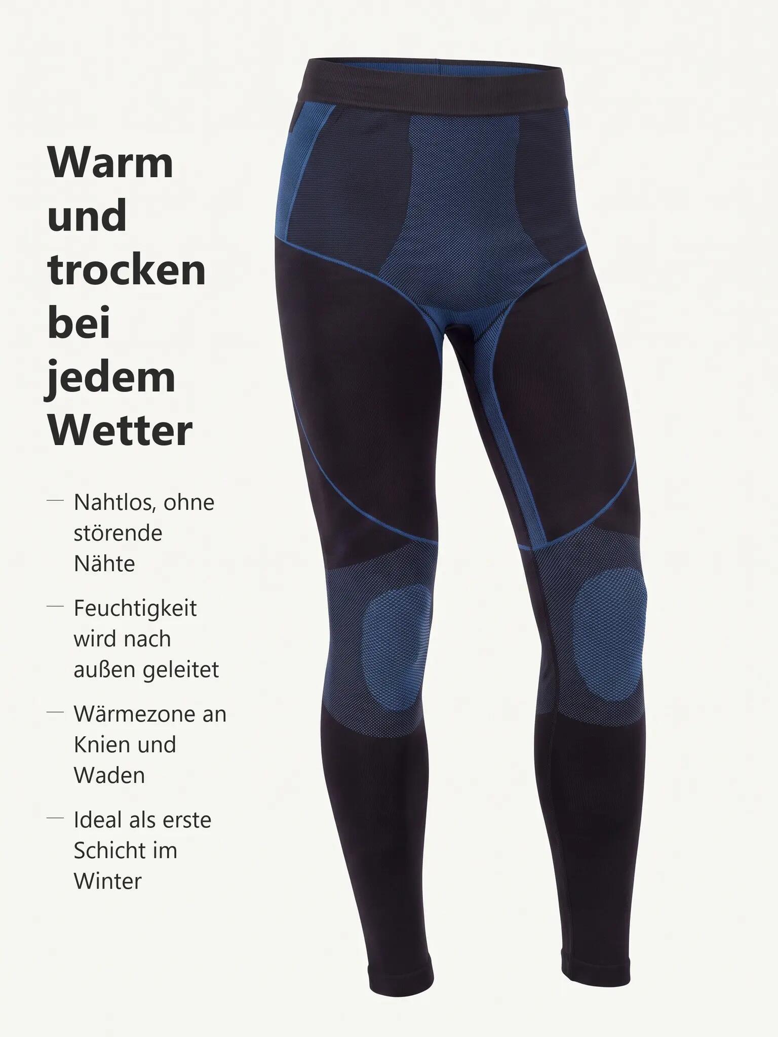 Jungen Mädchen Ski Funktionshose lange Unterhose nahtlos wärmend atmungsaktiv 8/8