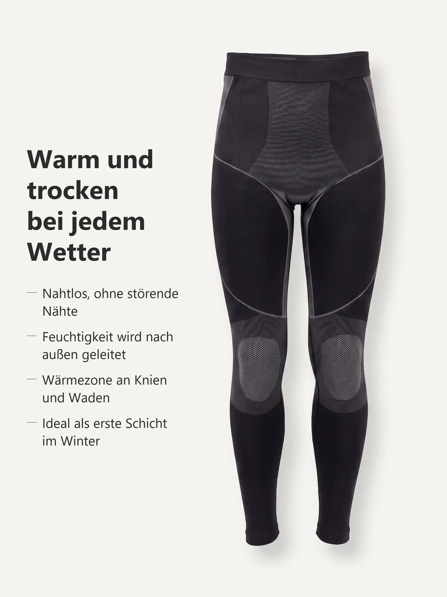 Jungen Mädchen Ski Funktionshose lange Unterhose nahtlos wärmend atmungsaktiv 8/8