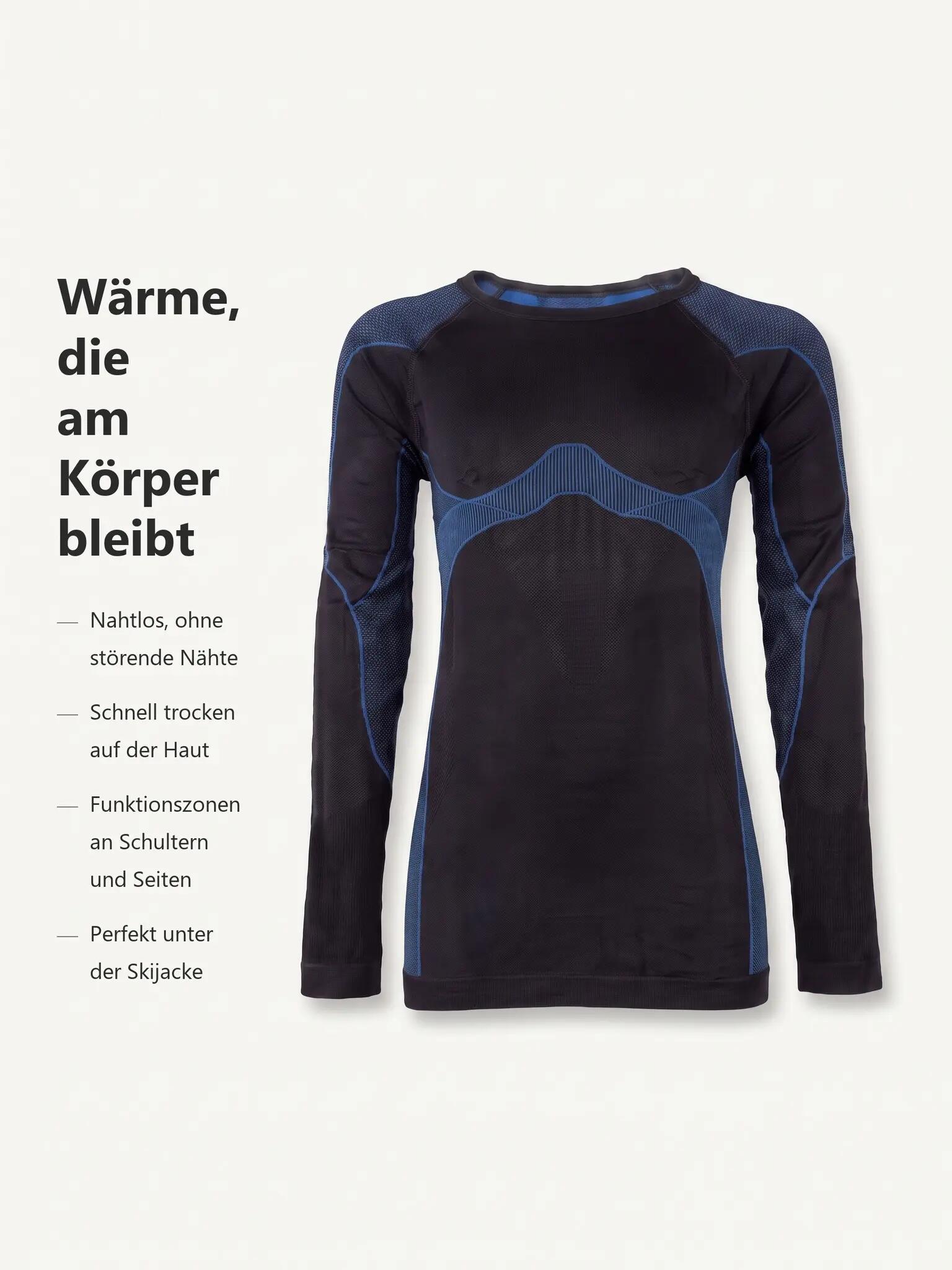 Jungen Mädchen Ski Funktionsshirt Langarm nahtlos atmungsaktiv wärmeregulierend 8/8