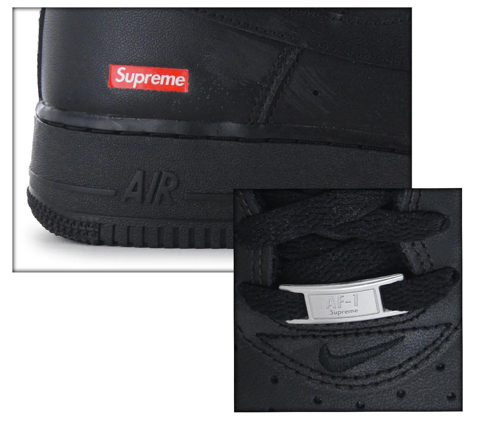 Schoenen  Air Force 1 Low Black Supreme 5/6