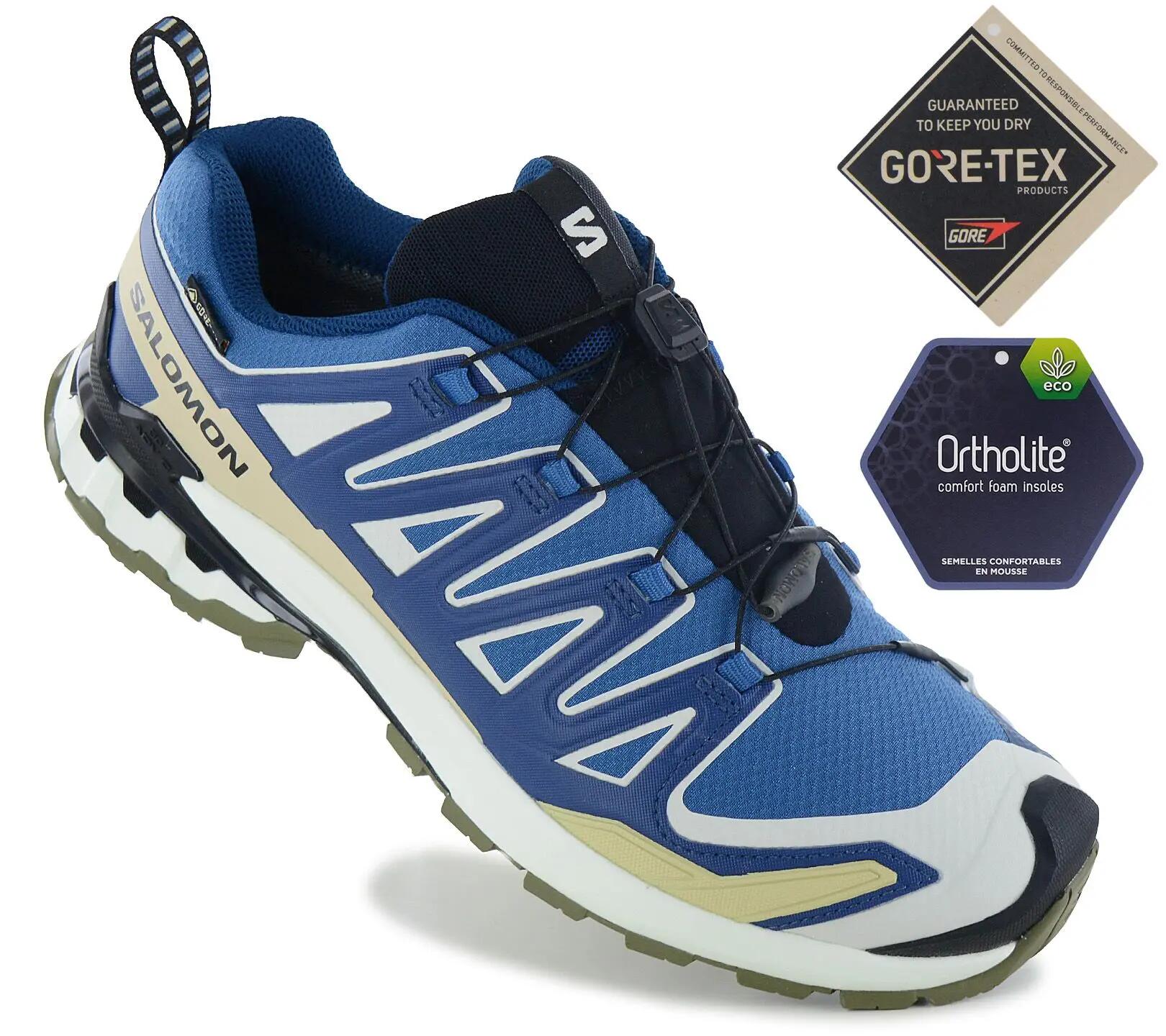 Zapatos Salomon XA Pro 3D V9 GTX Trail Azul/Beige 2/6