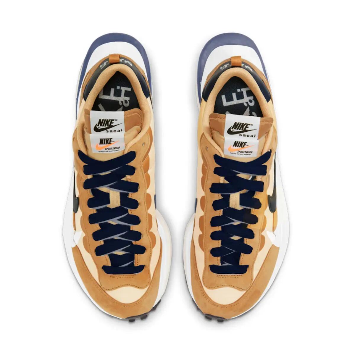 Chaussures  Sacai Vaporwaffle Tan Blue Sesame 3/6
