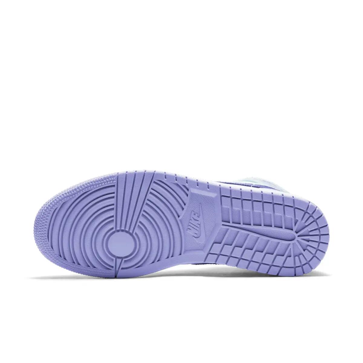 Jordan 1 Mid Purple Aqua 3/4