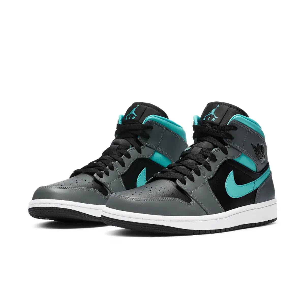 Jordan 1 Mid Grey Aqua 5/6
