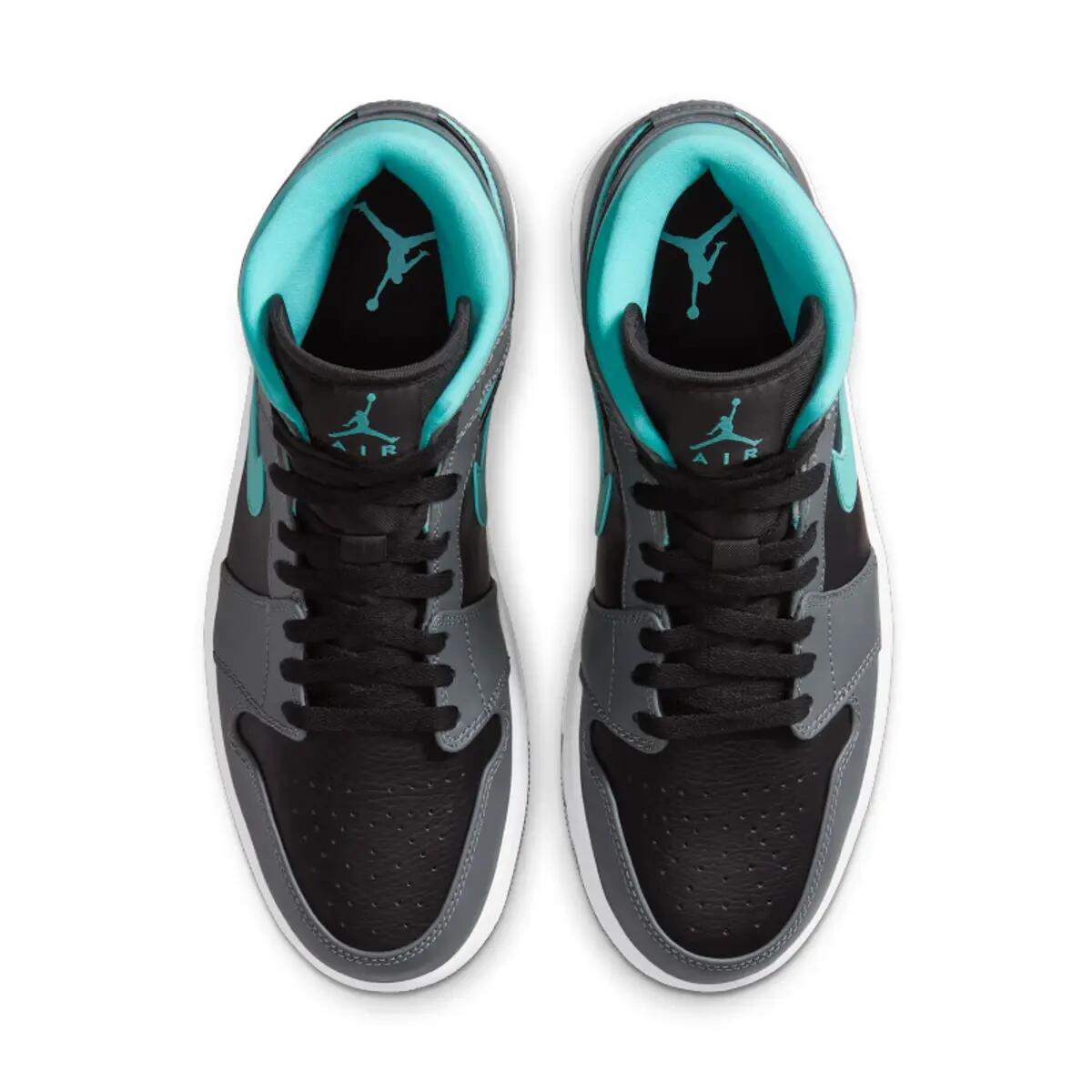Jordan 1 Mid Grey Aqua 4/6