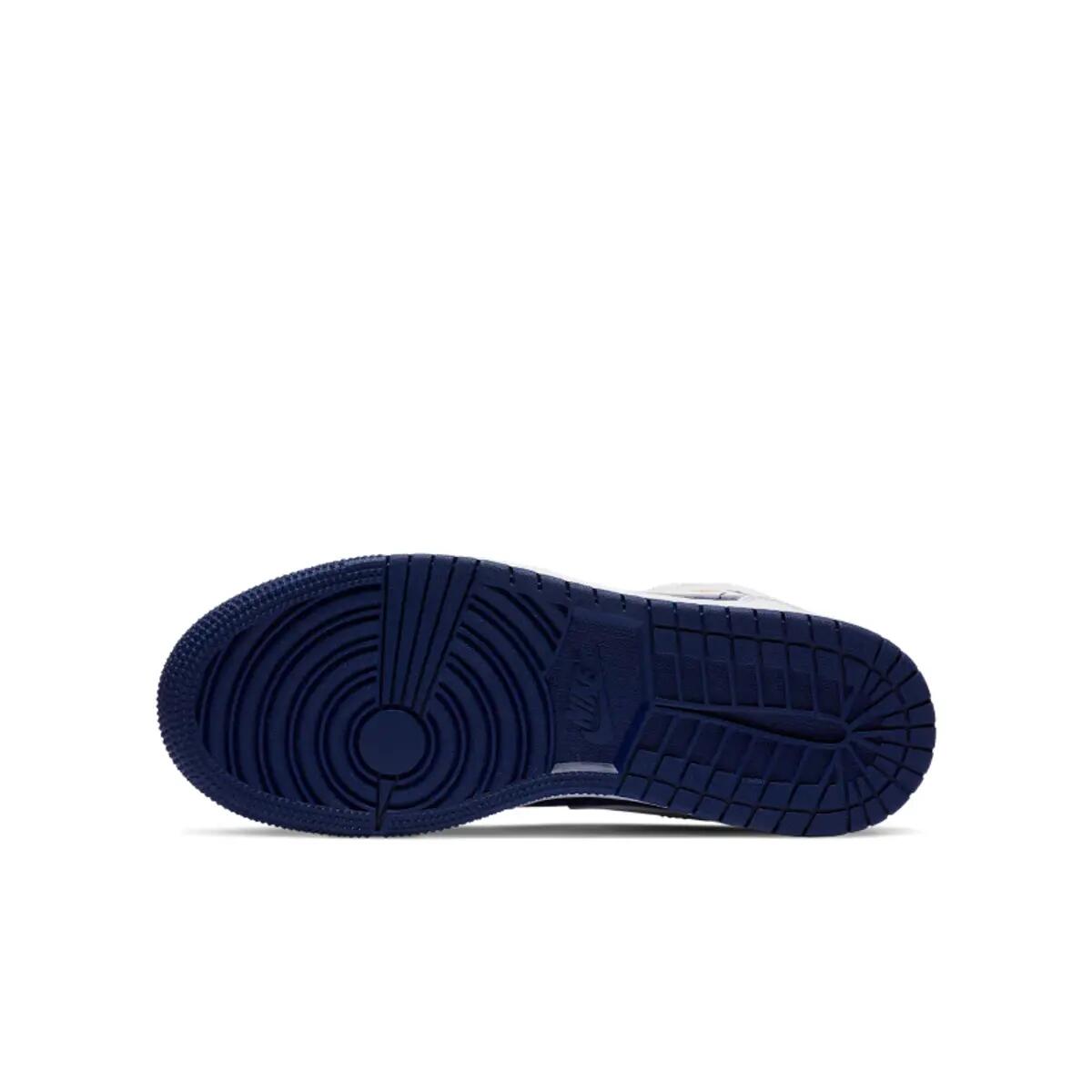 Jordan 1 Mid White Laser Orange Deep Royal Blue (GS) 2/6