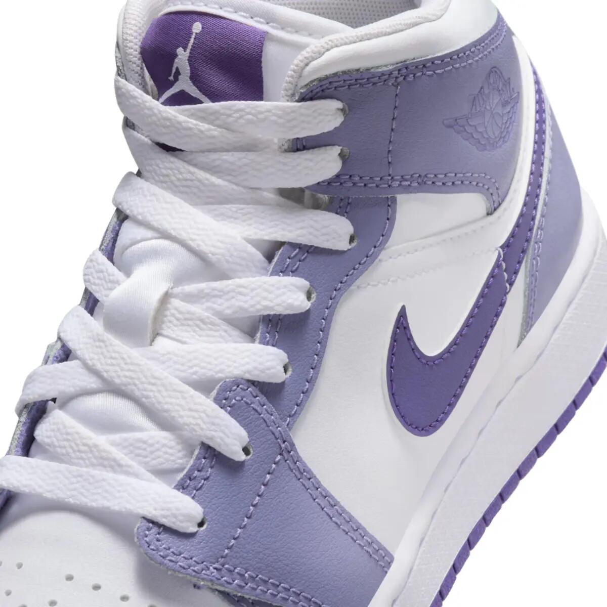 Jordan 1 Mid Dusty Amethyst White Court Purple (GS) 6/6