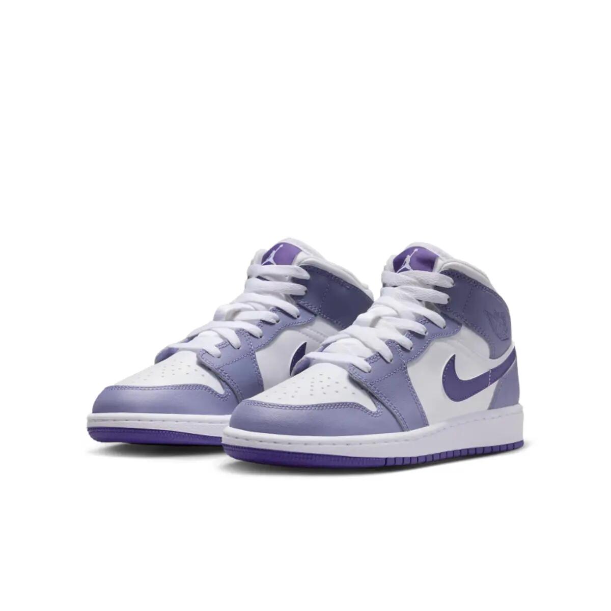 Jordan 1 Mid Dusty Amethyst White Court Purple (GS) 5/6