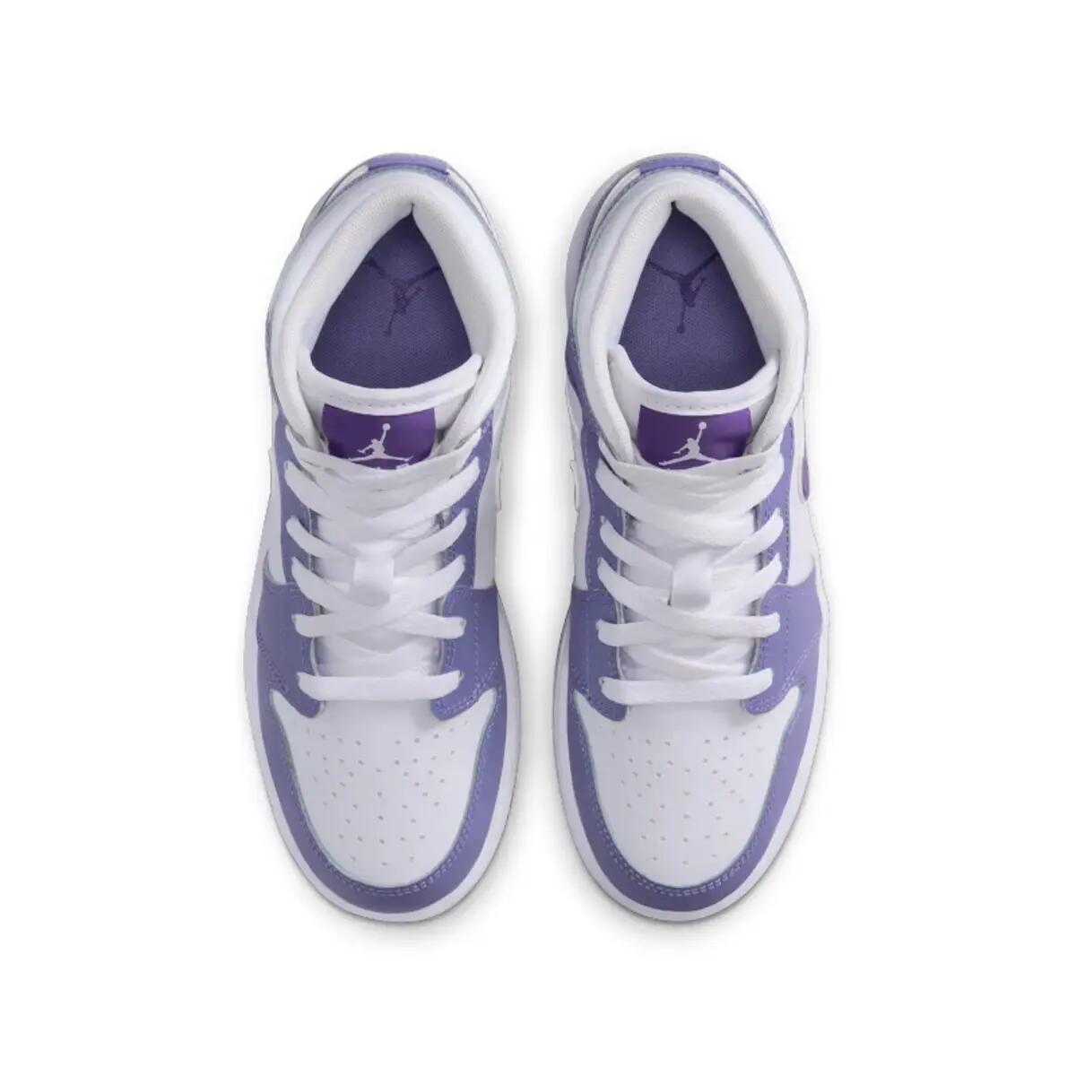 Jordan 1 Mid Dusty Amethyst White Court Purple (GS) 4/6