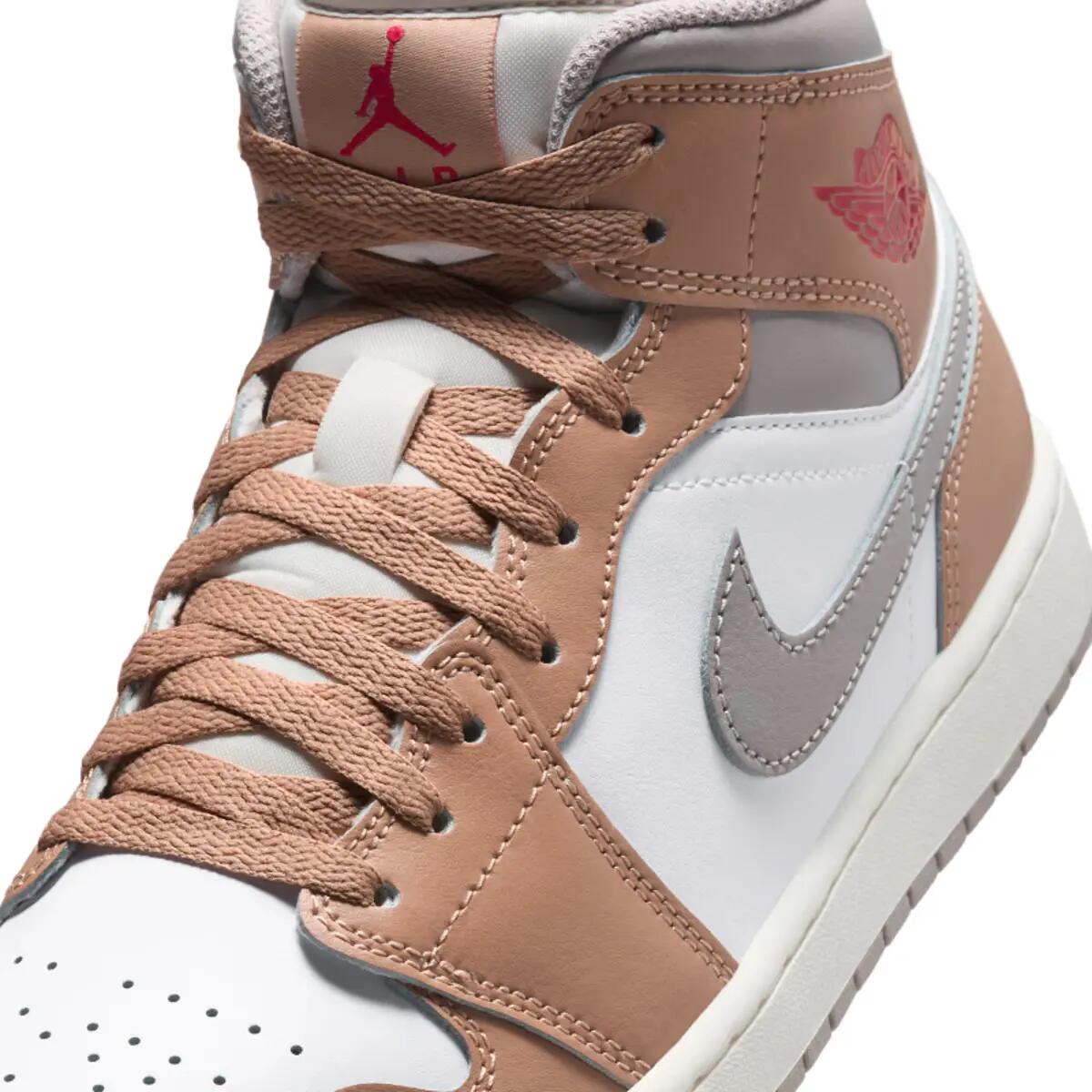 Jordan 1 Mid Rattan White College Grey 6/6