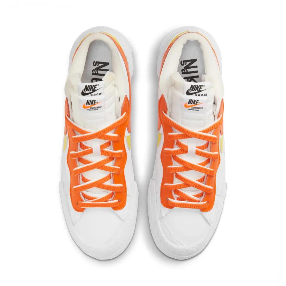 Chaussures  Blazer Low Sacai White Magma Orange 5/6