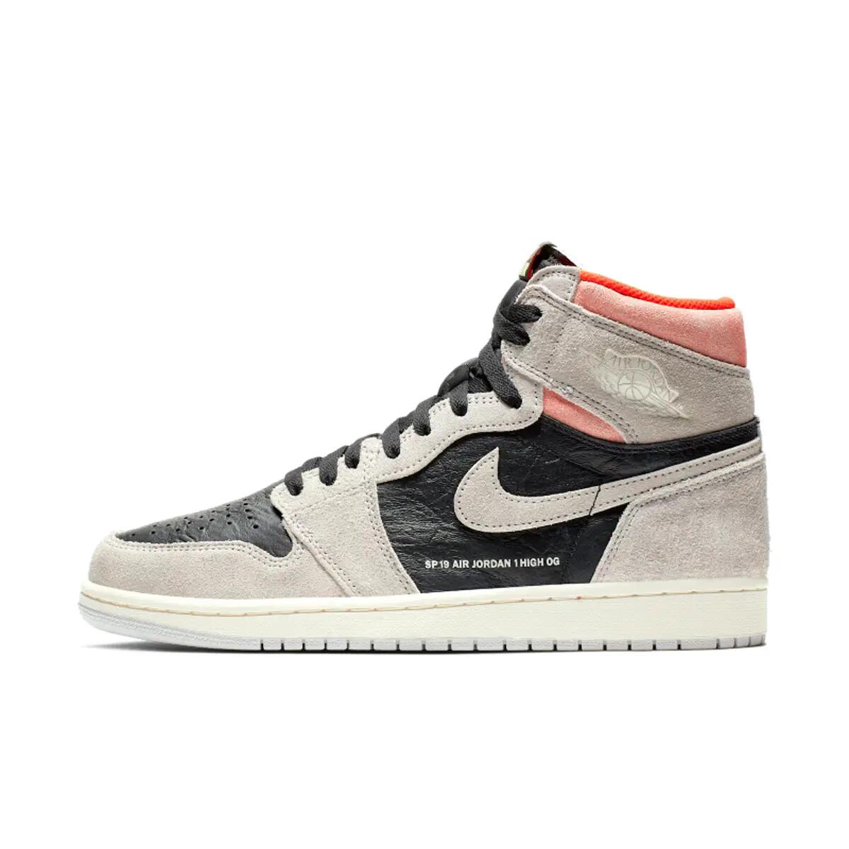 Jordan 1 Retro High Neutral Grey Hyper Crimson 2/6