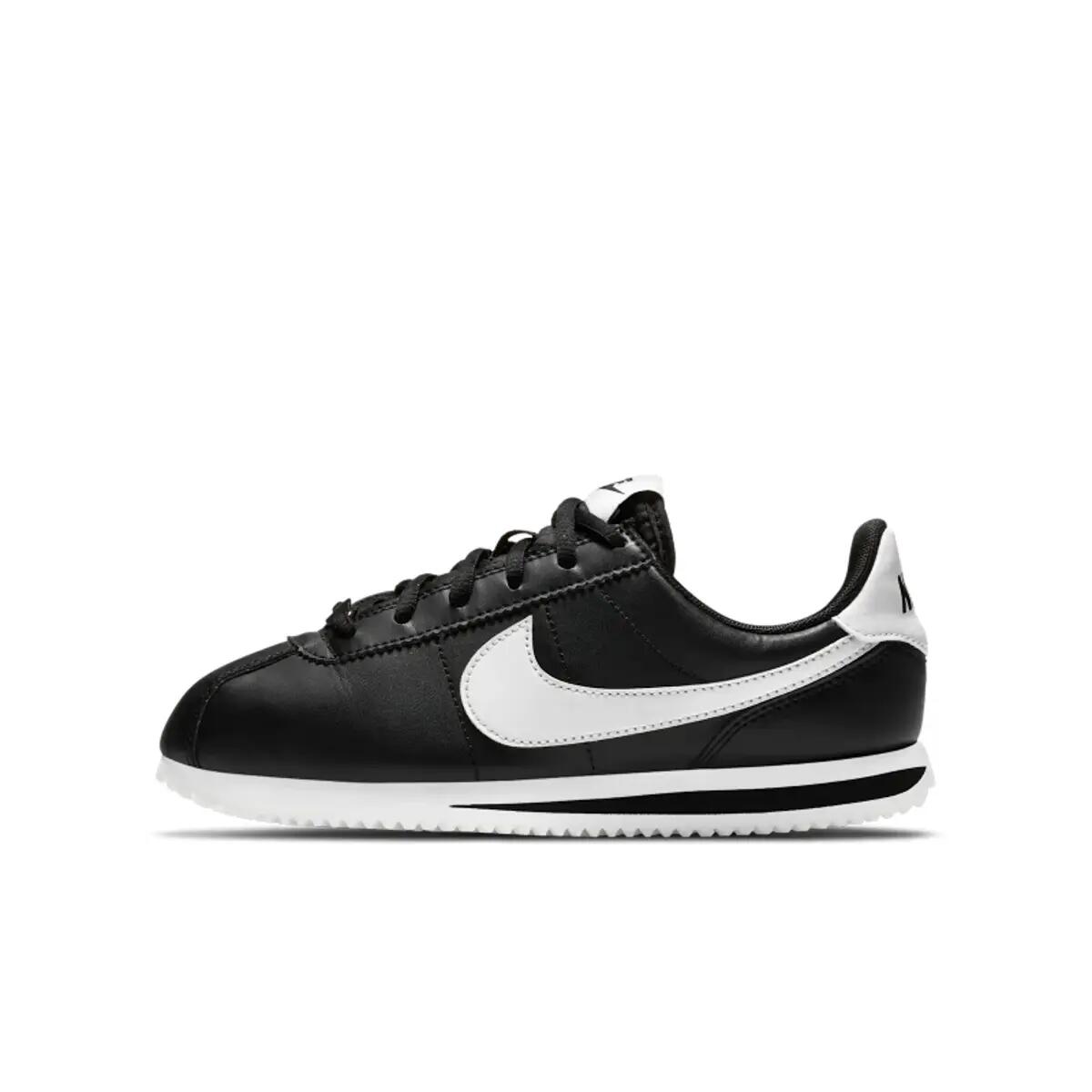 Nike Cortez Basic Leather Black White (GS) 3/6