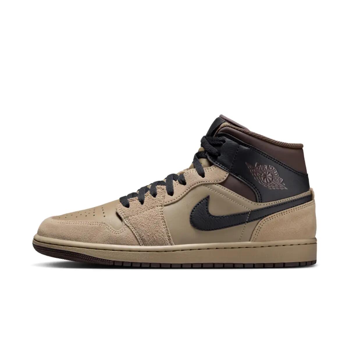 Jordan 1 Mid Khaki Baroque Brown 3/6