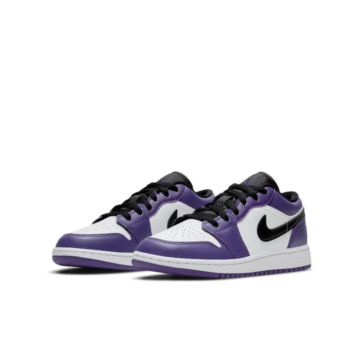 Jordan 1 Low Court Purple White (GS) 4/6