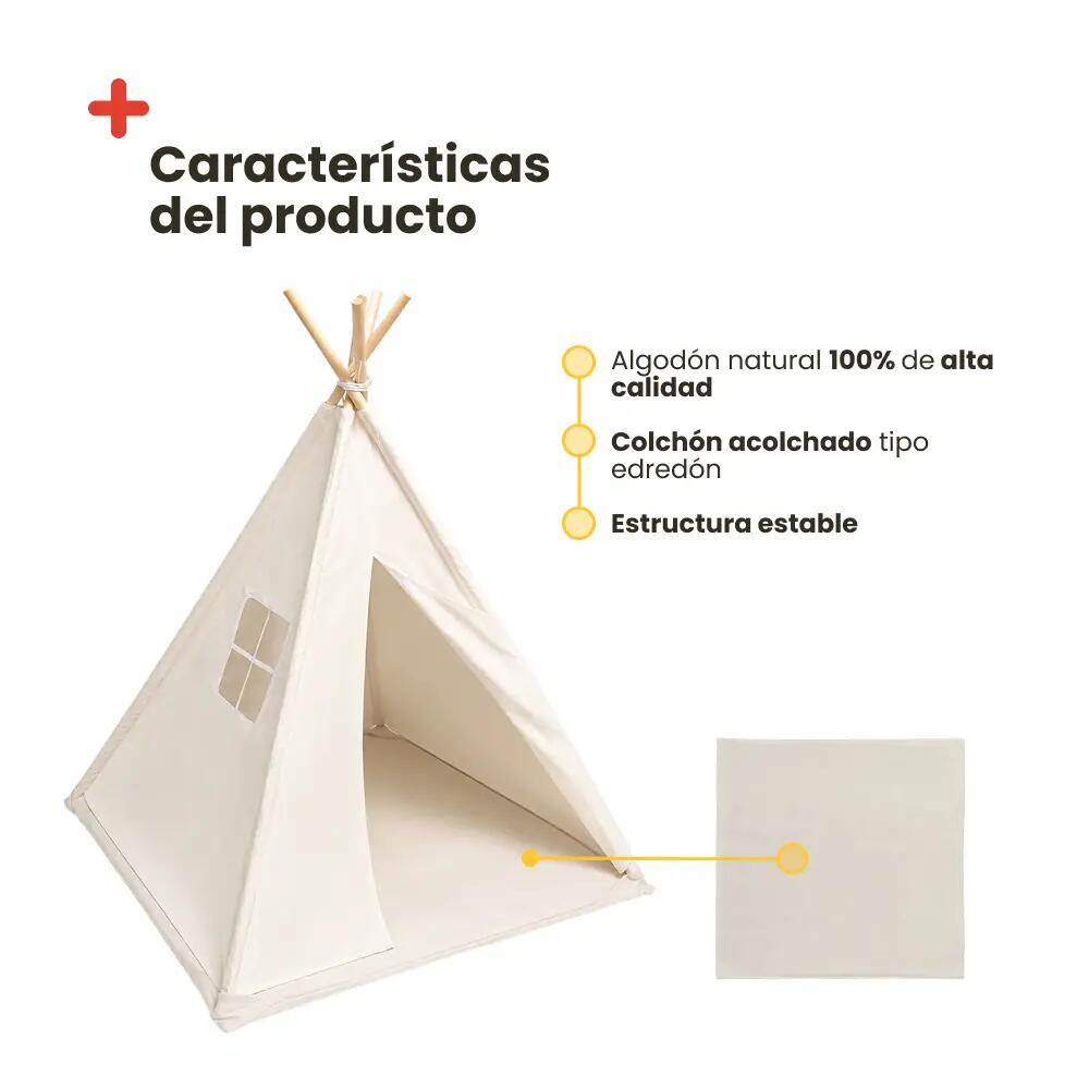 Tipi Mini Infantil y para Mascotas - Tienda Campaña 0-6 años, Perros y Gatos 4/4