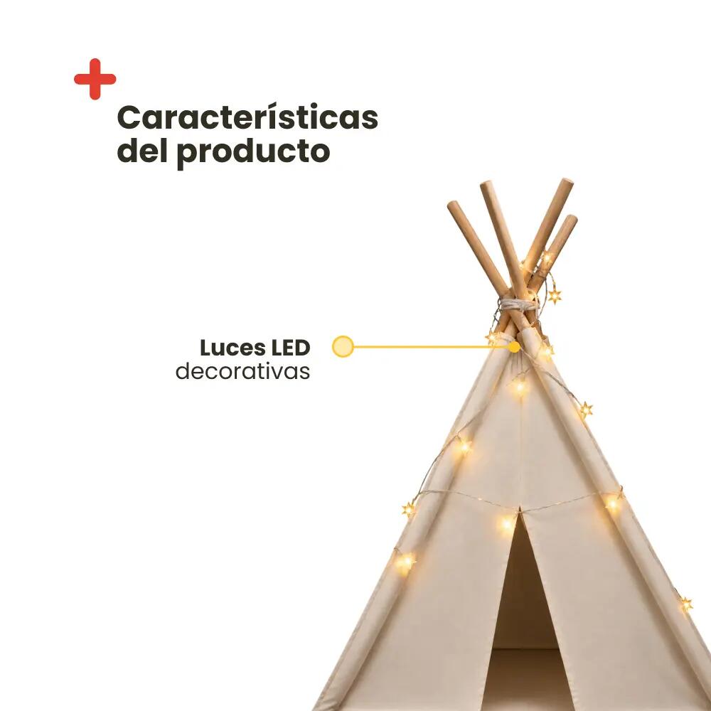 Tipi Mini Infantil y para Mascotas - Tienda Campaña 0-6 años, Perros y Gatos 3/4