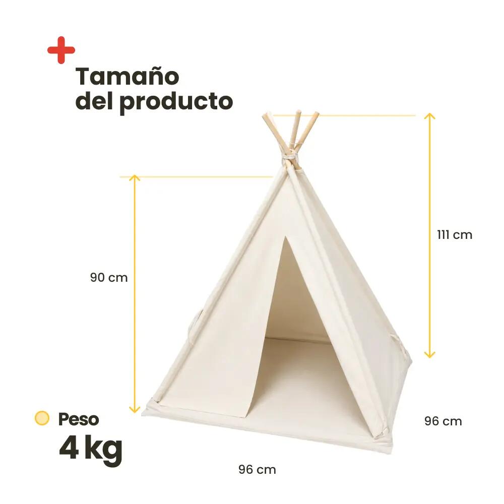 Tipi Mini Infantil y para Mascotas - Tienda Campaña 0-6 años, Perros y Gatos 2/4