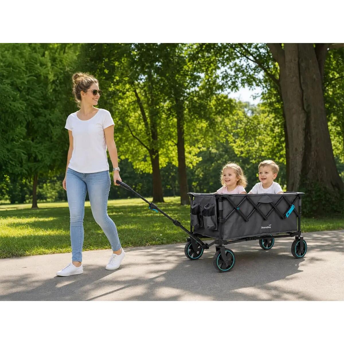 Carrinho de mão dobrável Kjerre 128 – até 100 kg – 128 litros – pega ajustável 3/15